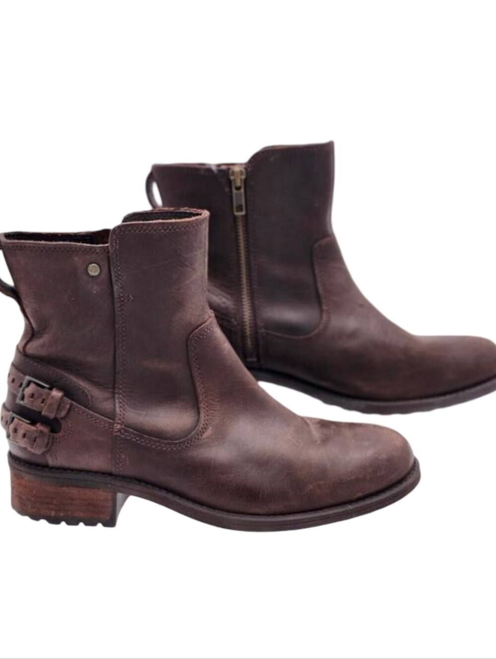 UGG Orion ankle boots in stout brown leather